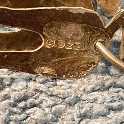 LOT 117 MCM STERLING CAT JEWELRY--PIN/PENDANT/EARRINGS