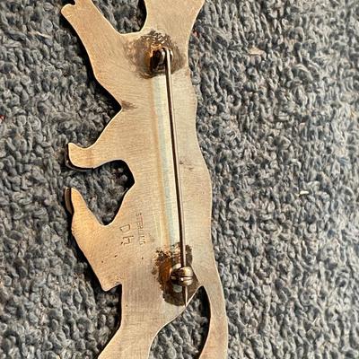 LOT 117 MCM STERLING CAT JEWELRY--PIN/PENDANT/EARRINGS