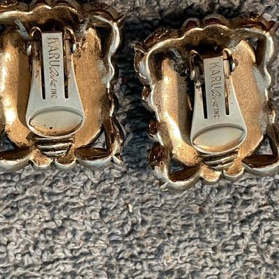 LOT 120 GREAT DESIGNER SIGNED CLIP EARRINGS