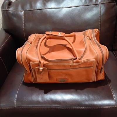 LIKE NEW ORVIS LEATHER BAG AND AN ORVIS SOFT SIDED BRIEFCASE