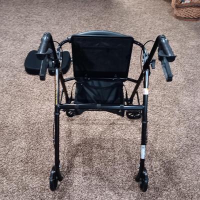 ROLLATOR/4 WHEEL WALKER W/HAND BRAKES, NEW SHOWER GRAB BAR