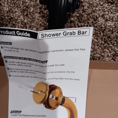 ROLLATOR/4 WHEEL WALKER W/HAND BRAKES, NEW SHOWER GRAB BAR
