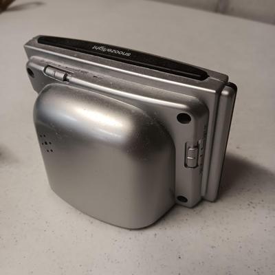 SMALL TRIPOD W/MOUNT, TIMEX TRAVEL ALARM CLOCK AND RADIO ALARM CLOCK