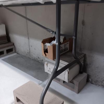LIFETIME 8 FOOT TABLE WITH FOLDING LEGS