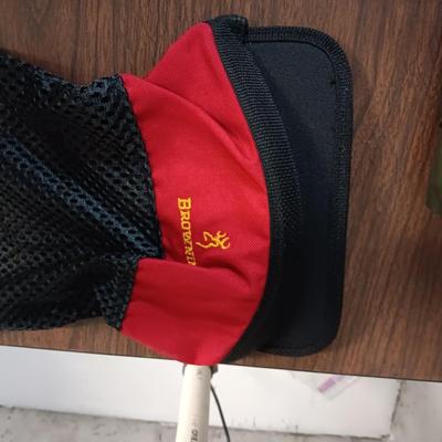 SHOTGUN CLEANER, BELT POUCHES, HEADLIGHT AND RAIN PONCHO