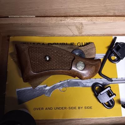 PISTOL PARTS, SHOTGUN CLEANER AND PAPER TARGETS