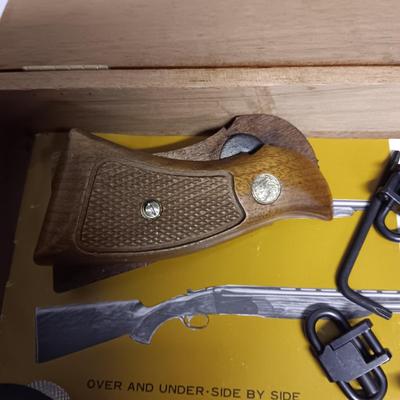 PISTOL PARTS, SHOTGUN CLEANER AND PAPER TARGETS