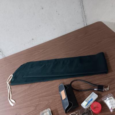 RIFLE SLEEVE, SWISS ARMY KNIFE, SAFETY GLASSES AND MORE