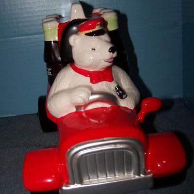 LOT 148 COLLECTABLE COCA COLA BEAR/TRUCK COOKIE JAR