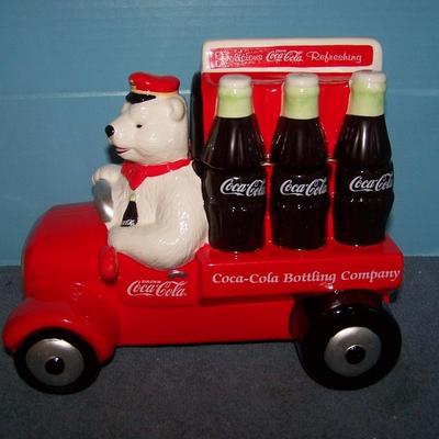 LOT 148 COLLECTABLE COCA COLA BEAR/TRUCK COOKIE JAR
