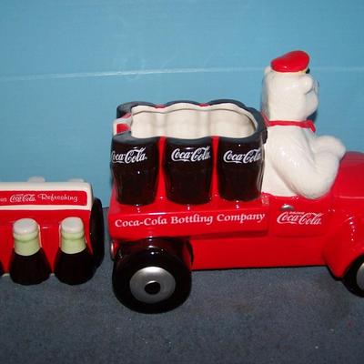 LOT 148 COLLECTABLE COCA COLA BEAR/TRUCK COOKIE JAR