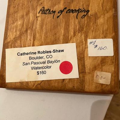 Catherine Robles-Shaw Watercolors on Wood (LR-RG)