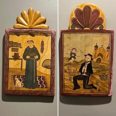 Catherine Robles-Shaw Watercolors on Wood (LR-RG)