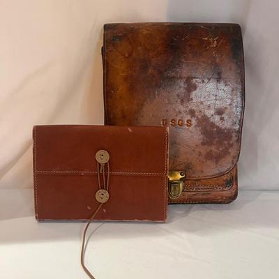 USGS Vintage Leather Field Case with Windsor & Newton Leather Journal (BP-MG)