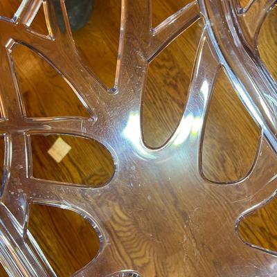 Matching Pair of Crystal Polycarbonate Modern Dining Chairs (DR-RG)