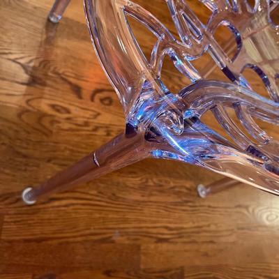 Matching Pair of Crystal Polycarbonate Modern Dining Chairs (DR-RG)