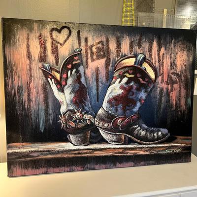 Lot 19 Cowboy boots print