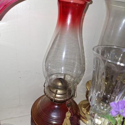 Red Hurricane Lamp