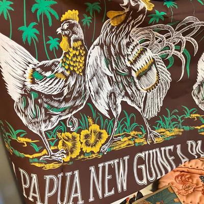 Lot 30 Chicken tapestry & posters