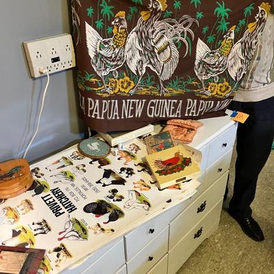 Lot 30 Chicken tapestry & posters