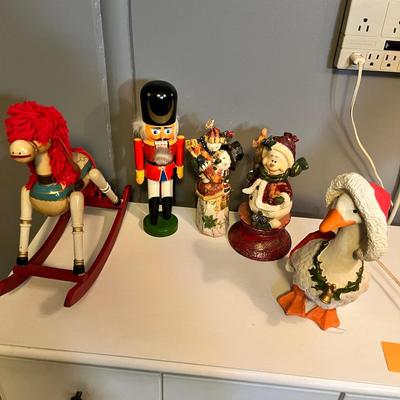 Lot 44 Christmas decor figures