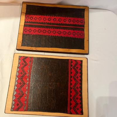 Navajo & Hopi Ceremonial Blanket Design Pyrographic Art by Donna Wahmann (BP-MG)