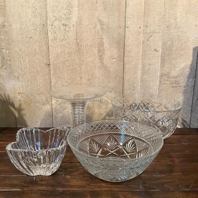 D1039 Large Crystal Bowl Lot