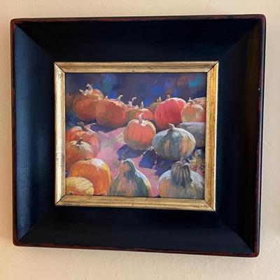 Elizabeth Sandia “Pumpkins” Signed Pastel On Paper (BP-RG)