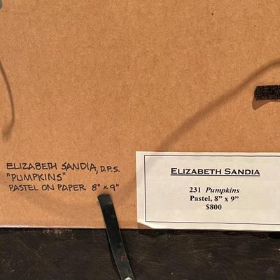 Elizabeth Sandia “Pumpkins” Signed Pastel On Paper (BP-RG)