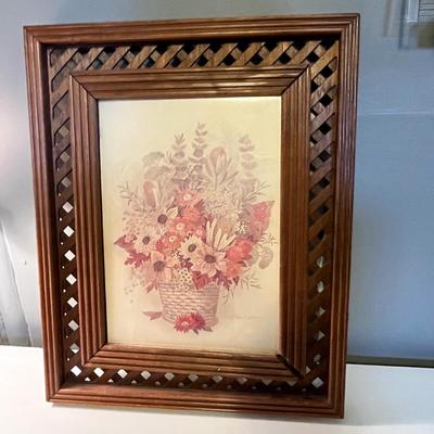 Lot 65 70s picture with Lattice frame