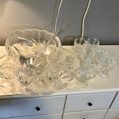 Lot 69 Crystal Punch Bowl