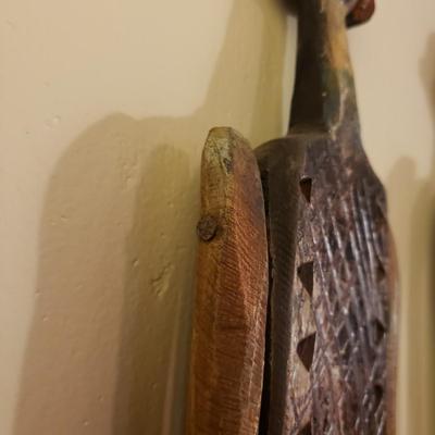 "Her" & "Him" Wooden Wall Puppets by Terry Turrell (E-KD)