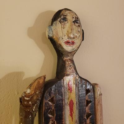 "Her" & "Him" Wooden Wall Puppets by Terry Turrell (E-KD)