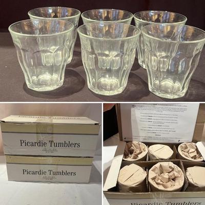 12 Duralex Picardie Glass Tumblers from Williams Sonoma (BP-MG)