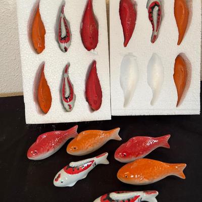 Ceramic floating Koi fish
