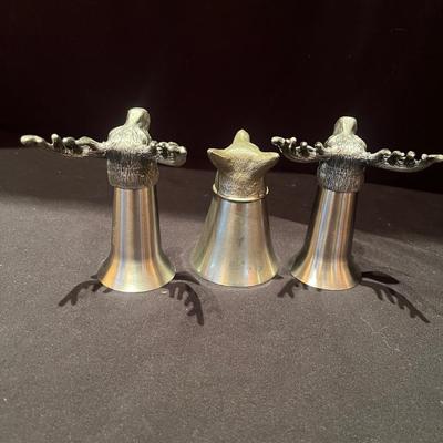 Gilde Zinn Pewter Cups with Pewter Animal Shot Glasses (BP-MG)