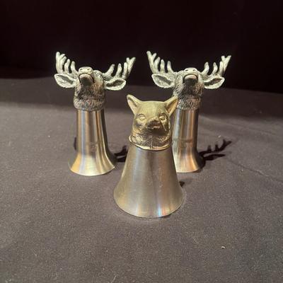 Gilde Zinn Pewter Cups with Pewter Animal Shot Glasses (BP-MG)