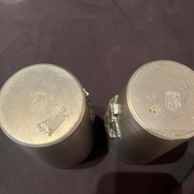 Gilde Zinn Pewter Cups with Pewter Animal Shot Glasses (BP-MG)