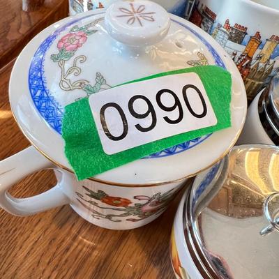 12 Piece Porcelain China Lot - Dunoon Mugs, Royal Worcester Egg Coddler Set,