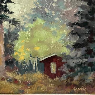Elizabeth Sandia “Misty Afternoon” Signed Pastel (PB-RG)