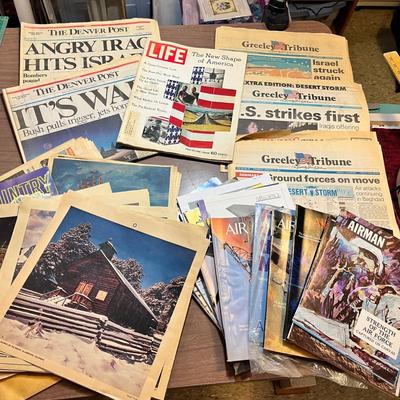 Lot 108 Vintage news papers & magazines