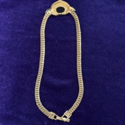 Vintage Panneta Rhinestone Gold Tone Necklace