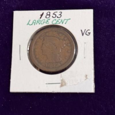1853 Braided Hair Large Cent