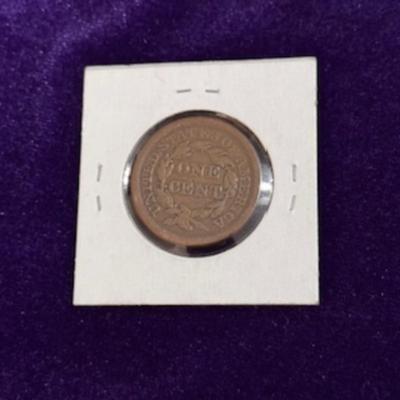 1854 Braided Hair Large Cent
