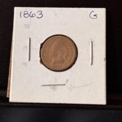 1863 Indian Head Penny (Civil War Years)