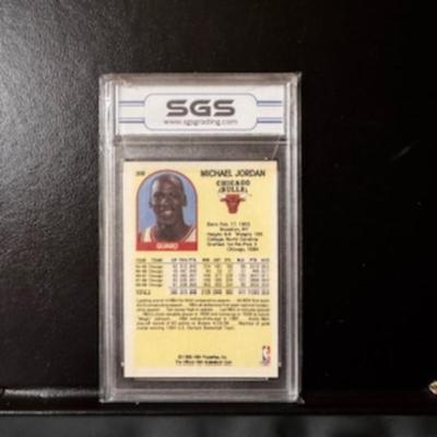 1989 NBA Hoops Michael Jordan Card Graded 8