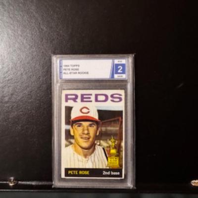 1964 Topps Rookie Card Pete Rose Graded 2