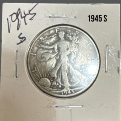 1945 S Walking Half Dollar