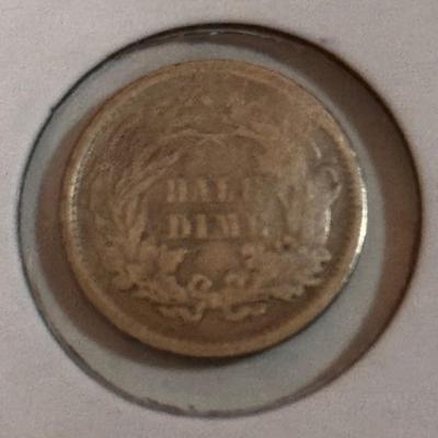 1861 Seated Liberty Half Dime