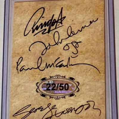 22/50 Beatles Facsimile Autographed Card